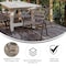 Flash Furniture Lila 31.5in Round Glass Top Metal Table with 4 Bronze Aluminum Slat Stack Chairs TLH-072RD-017CBZ4-GG - alternate 8